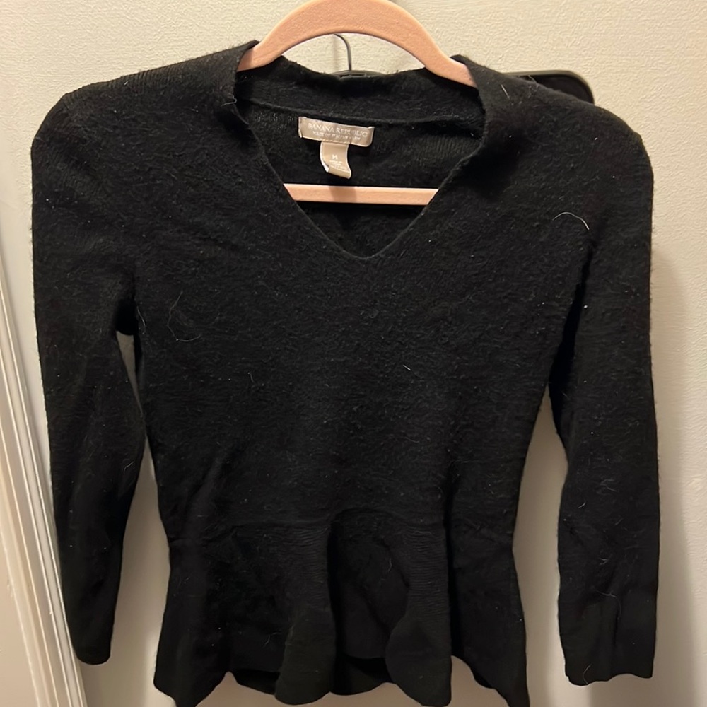 Black V neck sweater
